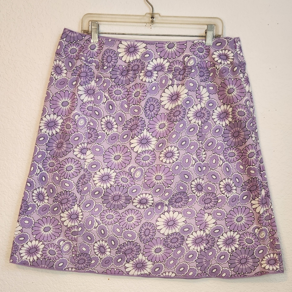 NWT Westbound Stretch Purple/Lavender Floral Skirt, Size 14‎